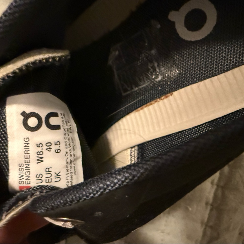 On Running Women’s Black and White Athletic Shoes - Picture 3 of 12